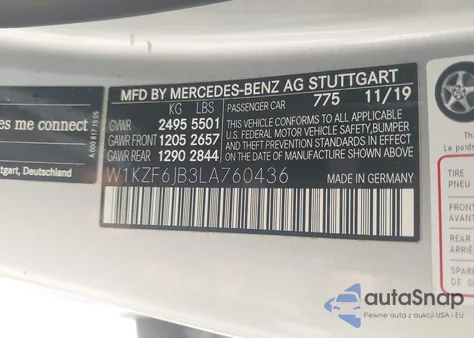2020 Mercedes-Benz E 450 4Matic z USA, uszkodzony, nr VIN W1KZF6JB3LA760436